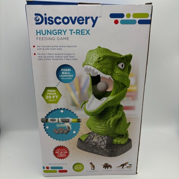 Discovery Kids Hungry T-Rex Dinosaur Carnival Style Shooting Feeding Game NEW - Picture 2 of 3